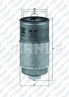 MAHLE KC69 Yakit Filtresi (Mazot) Passat A80 A90 A4 A6 Passat 1.9 Tdi 1y 1z 3d Sb Aas Aaz Aff Afn Ahh Ahu Avg 86>00